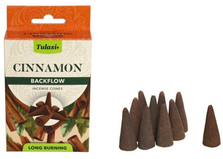 Tulasi Wierook kegeltjes in huisgeur Kaneel - 10x kleine kegeltjes - Ontspannend
