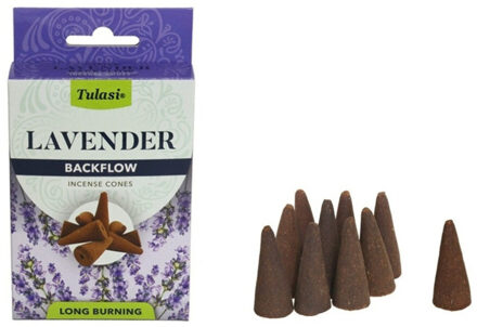 Tulasi Wierook kegeltjes in huisgeur Lavendel - 10x kleine kegeltjes - Ontspannend Lila
