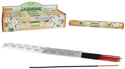 Tulasi Wierook sticks in huisgeur Jasmijn - 20x sticks van 22 cm - Ontspannend - 24 grams