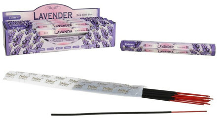 Tulasi Wierook sticks in huisgeur Lavendel - 40x sticks van 22 cm - Ontspannend - 24 grams