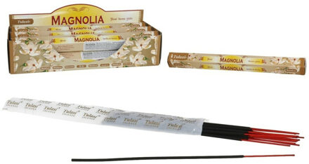 Tulasi Wierook sticks in huisgeur Magnolia - 40x sticks van 22 cm - Ontspannend - 24 grams - bloemen