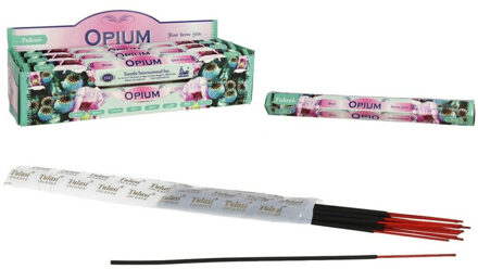 Tulasi Wierook sticks in huisgeur Opium - 40x sticks van 22 cm - Ontspannend - 24 grams