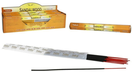 Tulasi Wierook sticks in huisgeur Sandelhout - 20x sticks van 22 cm - Ontspannend - 24 grams