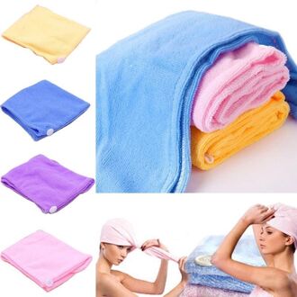 Tulband Hair-Drogen Douche Caps Vrouwen Absorberende Microfiber Badhanddoek Badjas Hoed Kleurrijke Haar Wraps Voor Lang Haar