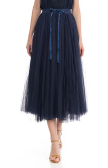 Tule rok met meerdere lagen en A-lijn snit Navy