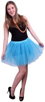 Tule rokje voor dames - carnaval verkleed rokje - blauw - petticoat - One size