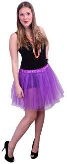 Tule rokje voor dames - carnaval verkleed rokje - paars - doorzichtige stof - One size