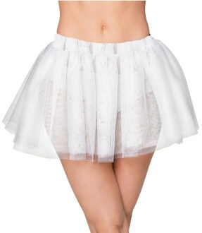 Tule rokje voor dames - carnaval verkleed rokje - wit - petticoat - One size