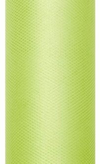 Tule stof licht groen 15 cm breed