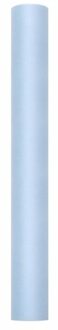 Tule stof lichtblauw 50 cm breed