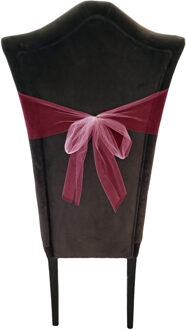 Tule stof op rol - bordeaux rood - 30cm x 9meter - Organza/mesh decoratie stoffen