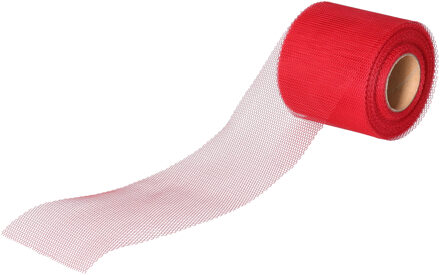 Tule stof op rol - donkerrood - 7.5cm x 20meter - Organza/mesh decoratie stoffen