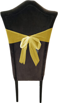 Tule stof op rol - geel - 30cm x 9meter - Organza/mesh decoratie stoffen