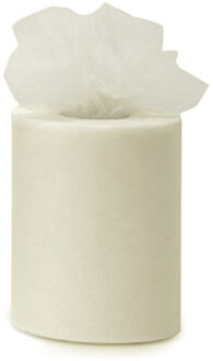 Tule stof op rol - lichtgeel - 7.5cm x 20meter - Organza/mesh decoratie stoffen