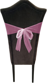 Tule stof op rol - oudroze - 30cm x 9meter - Organza/mesh decoratie stoffen