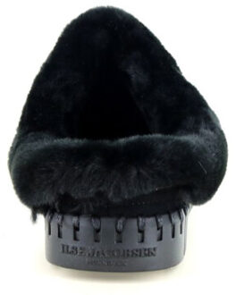 Tulip3871 Dames Pantoffels Zwart Leer Ilse Jacobsen Hornbæk , Black , Dames - 38 Eu,39 EU