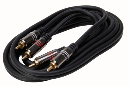 tulp audio kabel 2m verguld