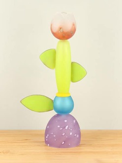 Tulp gematteerd glas kleurrijk