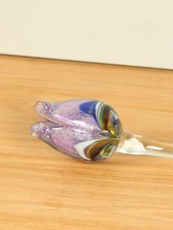 Tulp glas multicolor paars +/- 50 cm.