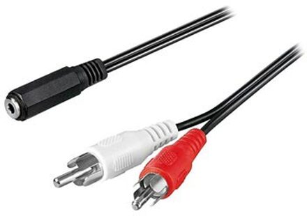 Tulp (m) - 3,5mm Jack (v) stereo audio adapter kabel - 1,5 meter