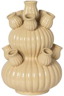 Tulpenvaas groot - beige - ø21.5x29.5 cm