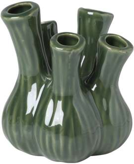 Tulpenvaas klein - groen - ø13.5x16 cm