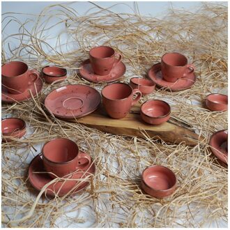 Tulu Porselein Luna Lokumluklu Roze 6 Persoonlijkheid Koffie Cup Pad