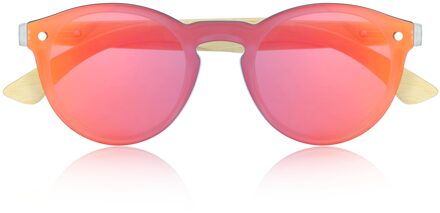 Tulum gepolariseerde zonnebril - bamboe/rood