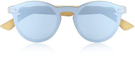 Tulum gepolariseerde zonnebril - bamboe/zilver