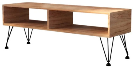 Тумба под телевизор Liverpool в стиле лофт 120х35х43 см TV table furniture for living room wood grain furniture furniture wooden Loft style atmospheric design 60s style metal elements TV stand