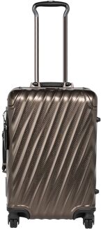 Tumi 19 Degree Aluminum International Carry-On textured gunmetal hardcase koffer Zilver - H 56 x B 35.5 x D 23 cm