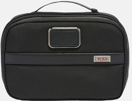 Tumi Alpha 3 Split toilettas met leren details Zwart