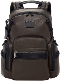 Tumi Alpha Bravo Nathan Navigation Backpack Leather dark brown backpack Bruin - H 40.5 x B 35.5 x D 19
