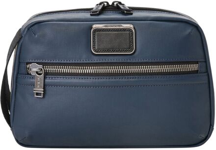 Tumi Alpha Bravo Response Travel Kit navy coated toilettas Blauw - H 16 x B 9 x D 24 cm