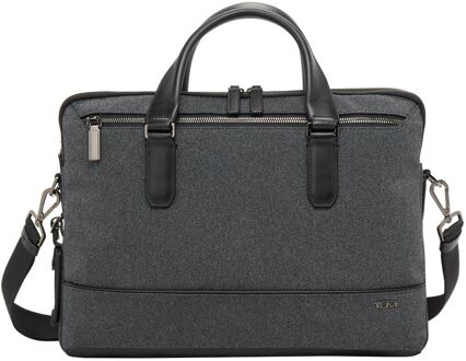 Tumi Harrison Sycamore Slim Brief dark charcoal schoudertas heren Grijs - H 27 x B 38 x D 5 cm