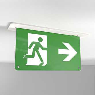 Tumu Noodverlichting met accu - Incl. inbouwkit - 2,2W - 6500K- IP20 - Incl. vluchtwegaanduiding Wit/Groen