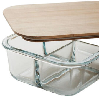 Tundra 3 lunchbox van bamboe-glas - maat One size Wit