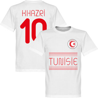 Tunesië Khazri 10 Team T-Shirt - Wit - XXL