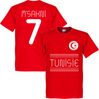 Tunesië Msakni 7 Team T-Shirt - Rood - XXL