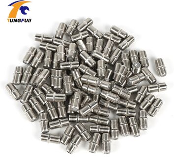 Tungfull & Praktische 100 Stuks F Type Uhf Koppeling Adapter Connector Female F F Jack RG6 RG59 Coaxiale Kabel voor Tv Netwerk