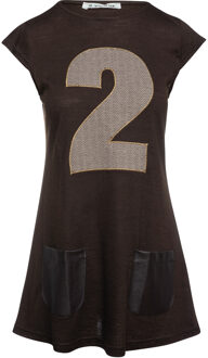 Tuniek met zakdetail Bruin - XL