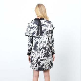 Tuniekjurk met gevlekte print Wit/Zwart