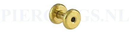 Tunnel goud kleur 3 mm 3 mm