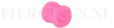 Tunnel siliconen double flared roze 10 mm