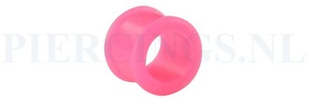 Tunnel siliconen double flared roze 12 mm 11 mm dik 12 mm