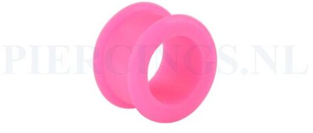 Tunnel siliconen double flared roze 17 mm