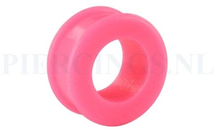 Tunnel siliconen double flared roze 24 mm 13 mm dik 24 mm