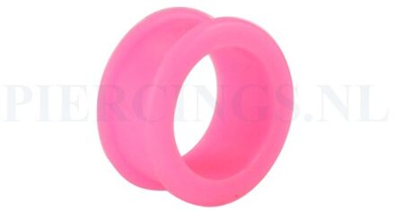 Tunnel siliconen double flared roze 24 mm
