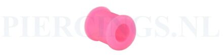 Tunnel siliconen double flared roze 8 mm