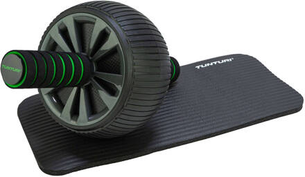 Tunturi Buikspiertrainer Trainingswiel Pro Deluxe 16 Cm Zwart